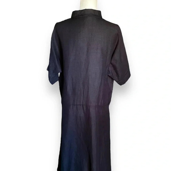 NEW The Shanty Corporation Linen Midi Lagenlook Dress - Picture 3 of 3